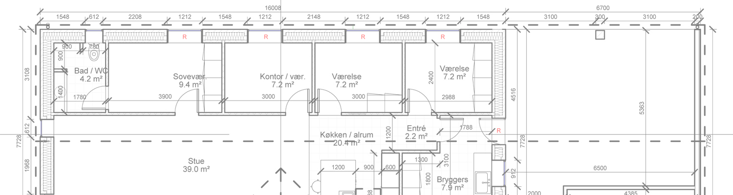 Tekniske tegninger fra Revit og AutoCad